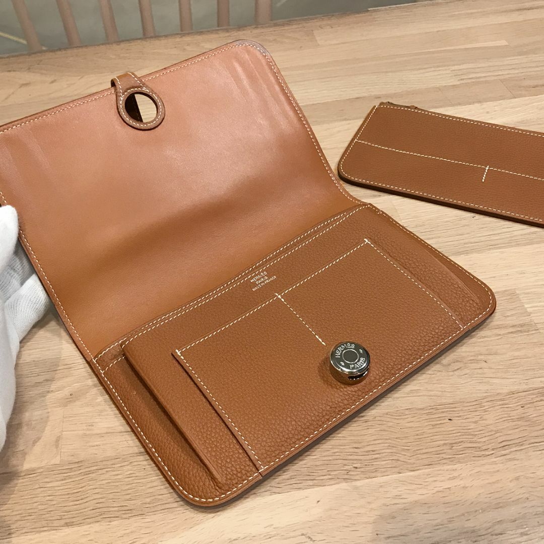 HERMES - 新品同様 エルメス ドゴンGM デュオ トゴ ゴールド SV HERMES - 新品同様 エルメス ドゴンGM デュオ トゴ ゴールド SV