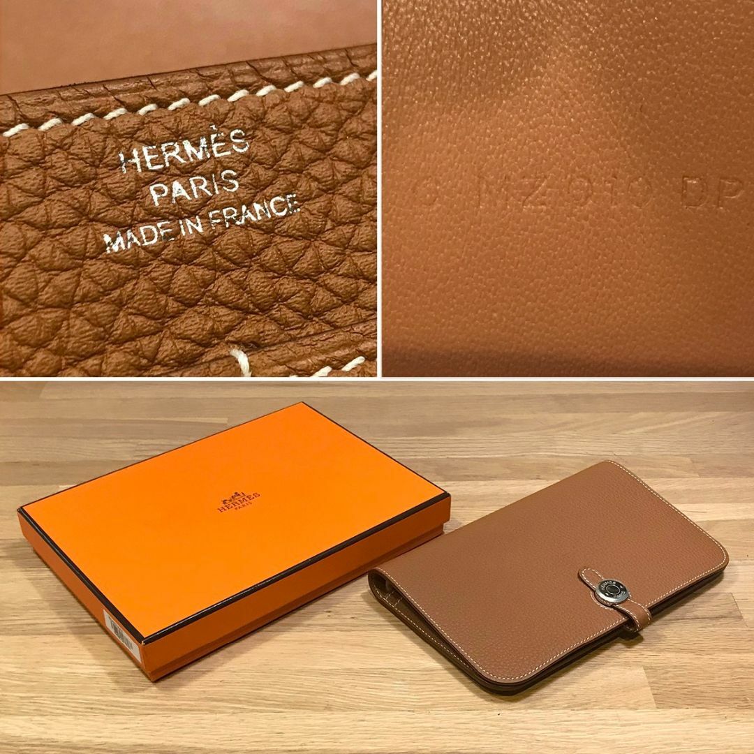 HERMES - 新品同様 エルメス ドゴンGM デュオ トゴ ゴールド SV HERMES - 新品同様 エルメス ドゴンGM デュオ トゴ ゴールド SV
