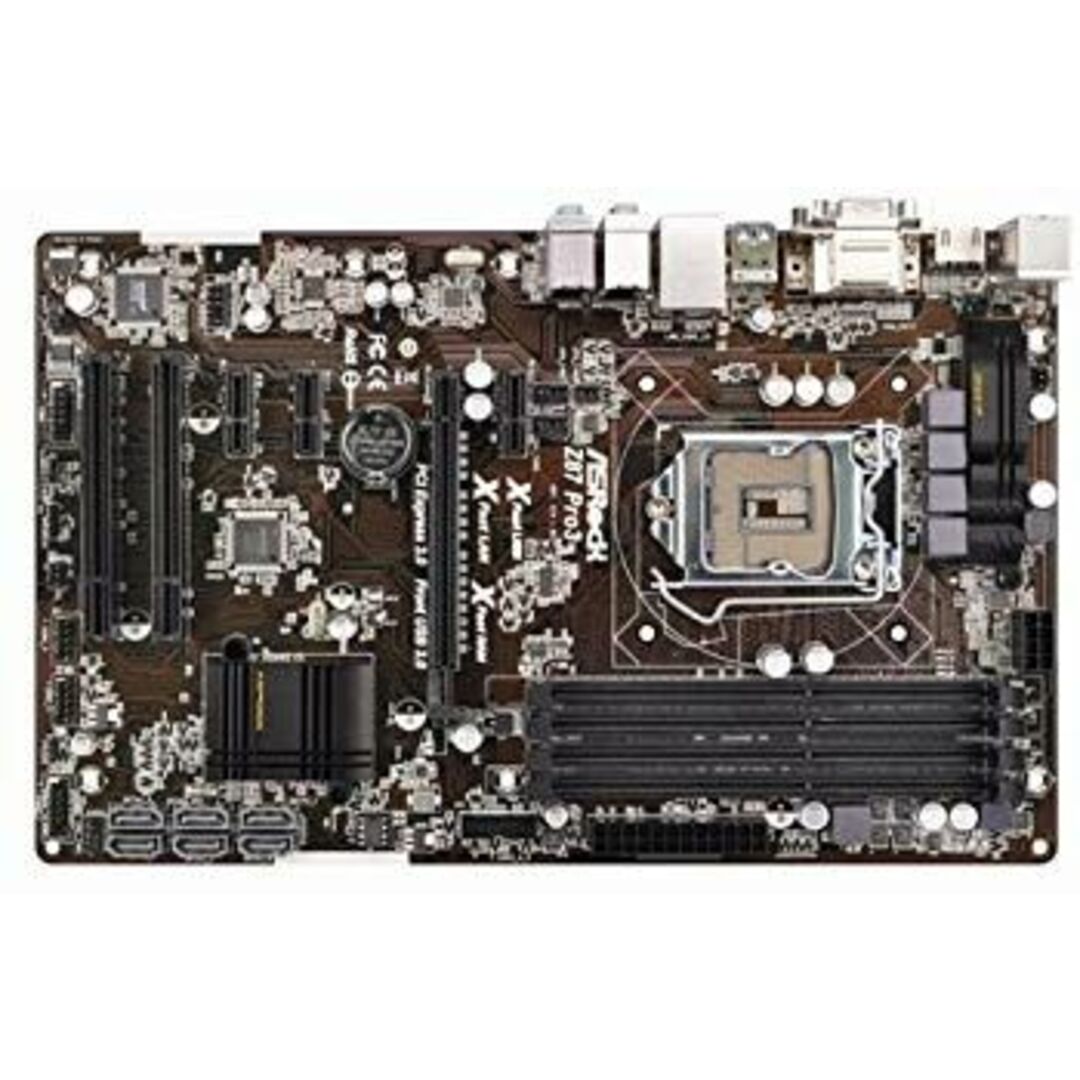 ASRock マザーボード (HASWEL対応) Z87 ATX USB3.0 SATA3 Z87 Pro3 khxv5rg スマホ/家電/カメラのPC/タブレット(PCパーツ)の商品写真