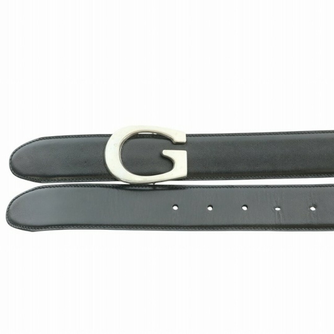 GUCCI - グッチ ベルト Gロゴ レザー 70-28 シルバーカラー 黒の GUCCI - グッチ ベルト Gロゴ レザー 70-28 シルバーカラー 黒の