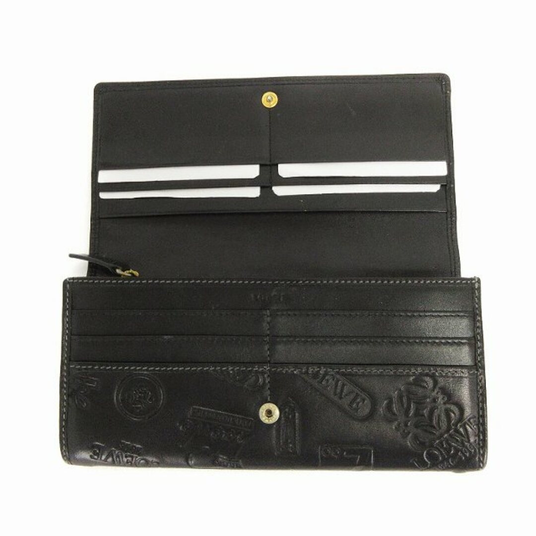 LOEWE - ロエベ ロゴマニア 160周年記念 長財布 フラップ 型押し LOEWE - ロエベ ロゴマニア 160周年記念 長財布 フラップ 型押し