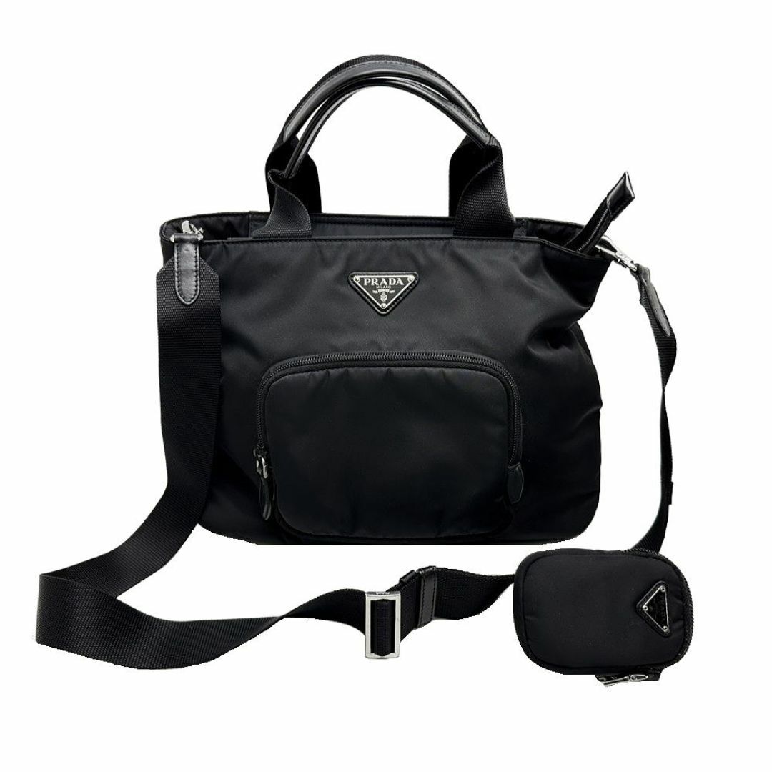 PRADA - プラダ/PRADA/2WAYバッグ/ナイロン/三角ロゴ/ブラック PRADA - プラダ/PRADA/2WAYバッグ/ナイロン/三角ロゴ/ブラック