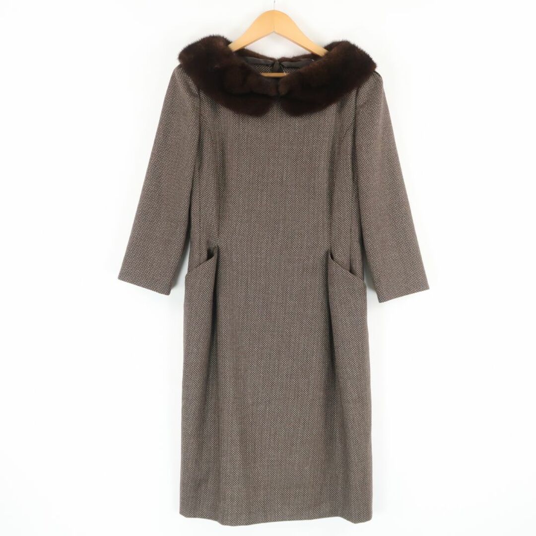 FOXEY - FOXEY フォクシー 26193 ミンクカラードレスワンピース FOXEY - FOXEY フォクシー 26193 ミンクカラードレスワンピース