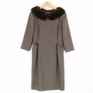 FOXEY - FOXEY フォクシー 26193 ミンクカラードレスワンピース FOXEY - FOXEY フォクシー 26193 ミンクカラードレスワンピース