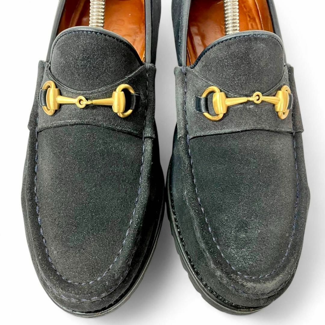GUCCI - GUCCI グッチ 5 1/2 22.5 スエード ビットローファー GUCCI - GUCCI グッチ 5 1/2 22.5 スエード ビットローファー