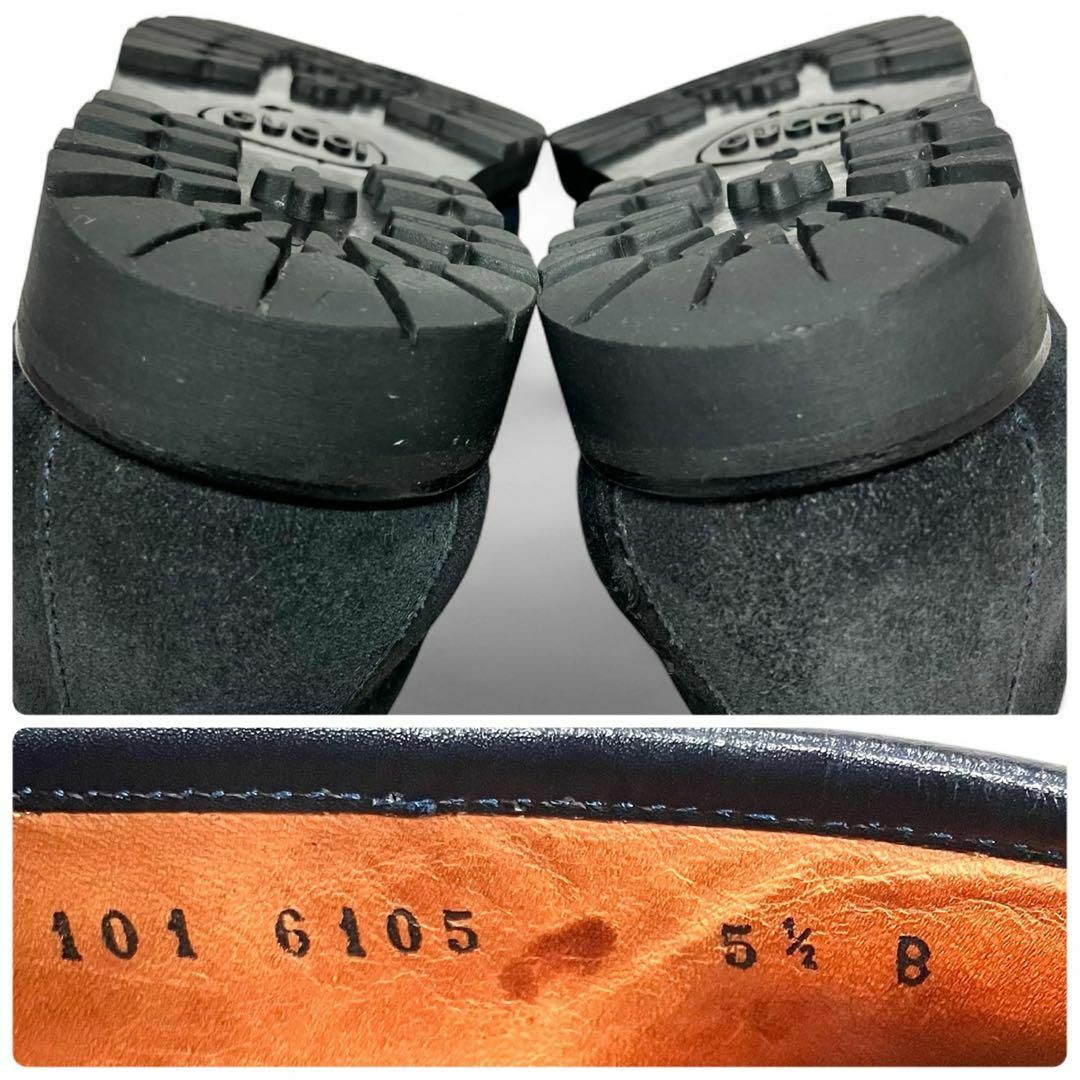 GUCCI - GUCCI グッチ 5 1/2 22.5 スエード ビットローファー GUCCI - GUCCI グッチ 5 1/2 22.5 スエード ビットローファー