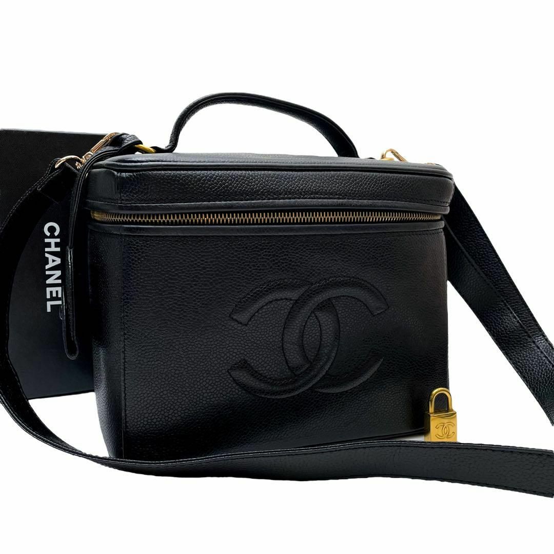 CHANEL - 良品 シャネル キャビアスキン バニティ ハンド CHANEL - 良品 シャネル キャビアスキン バニティ ハンド