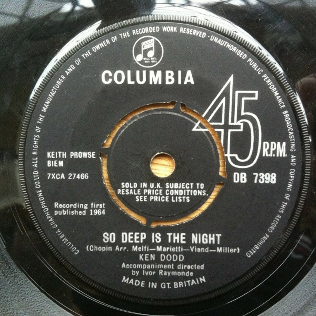英7” Ken Dodd So Deep Is The Night DB7398 Columbia /00080 エンタメ/ホビーのエンタメ その他(その他)の商品写真
