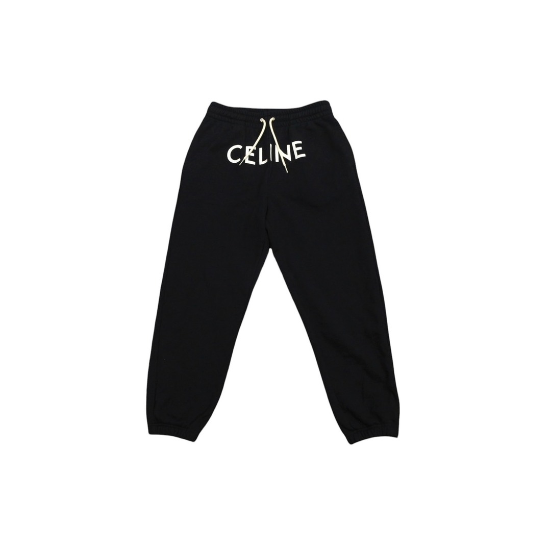 CELINE - CELINE セリーヌ スウェットパンツ ブラック コットン CELINE - CELINE セリーヌ スウェットパンツ ブラック コットン