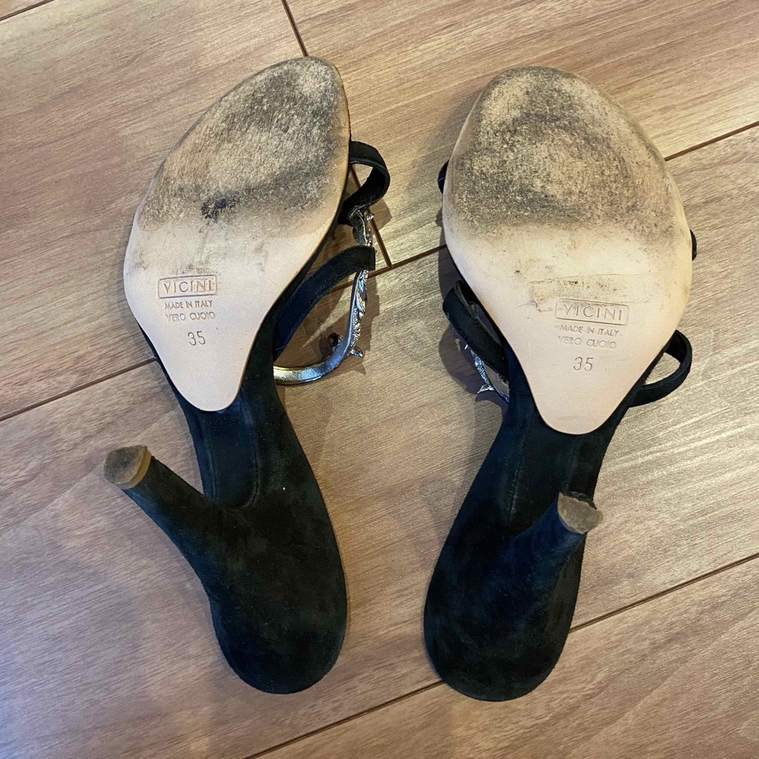 JIMMY CHOO - 中古美品 ジミーチュウ サンダル ブラック 35 JIMMY CHOO - 中古美品 ジミーチュウ サンダル ブラック 35