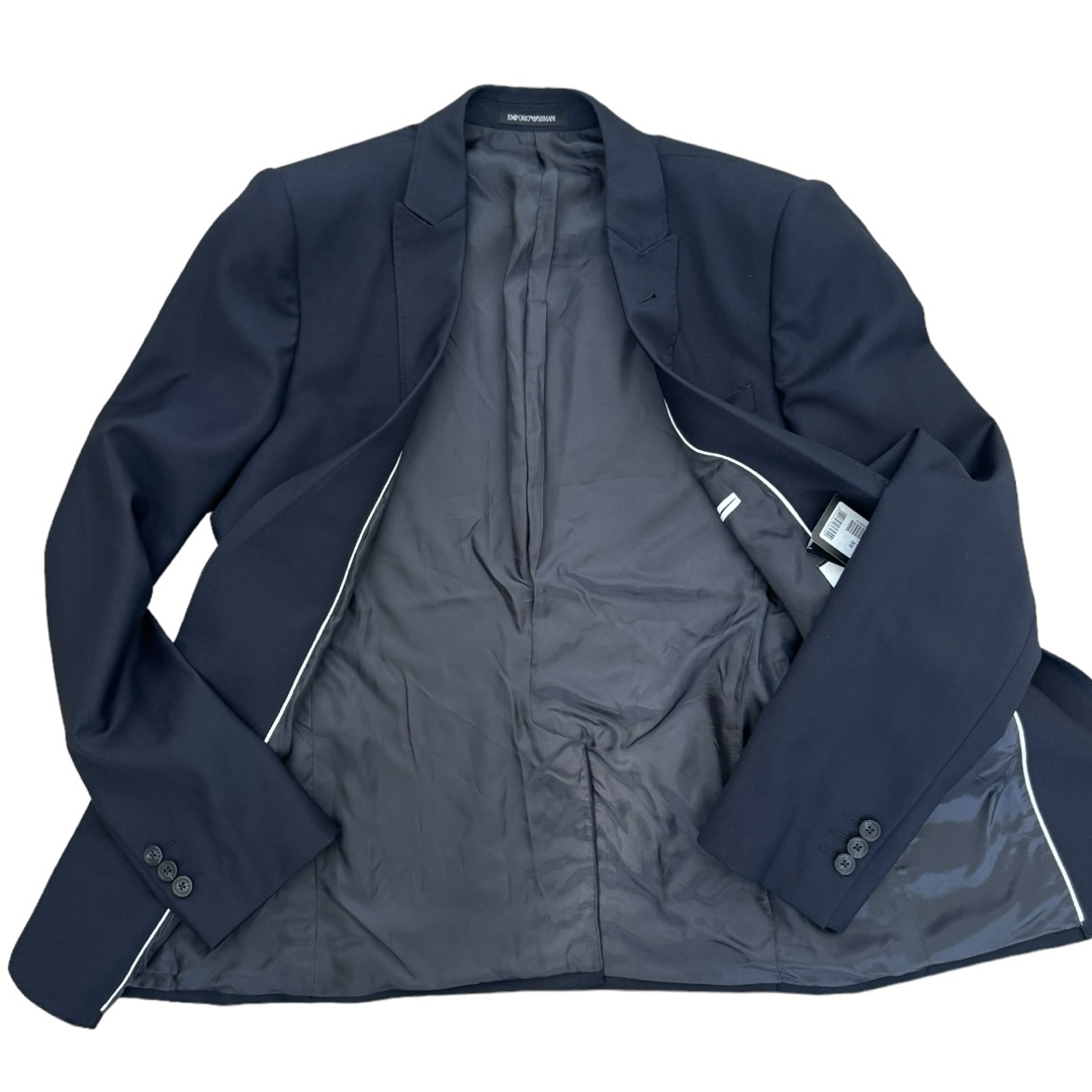 Armani - 『ARMANI』/ アルマーニ ネイビー 紺 無地 スーツ 46 S Armani - 『ARMANI』/ アルマーニ ネイビー 紺 無地 スーツ 46 S