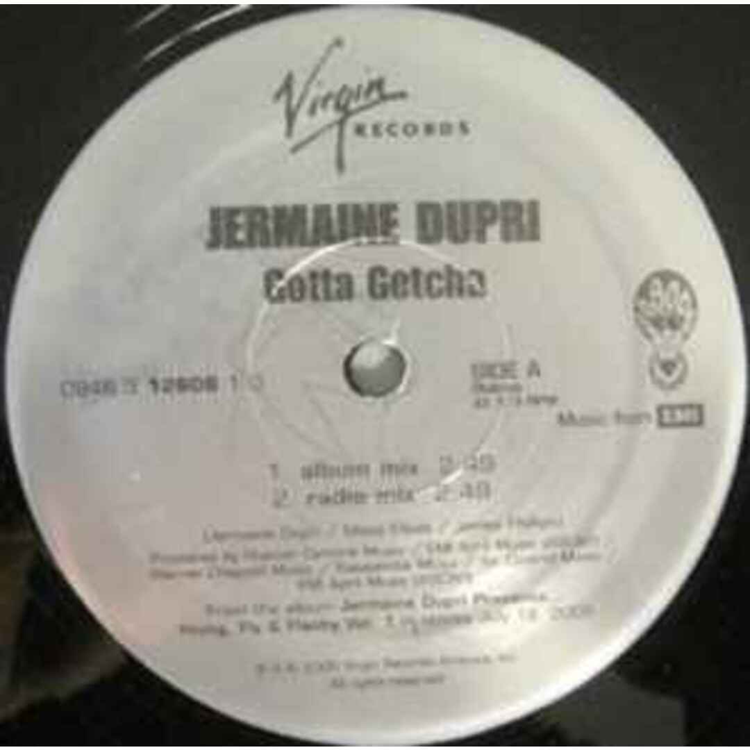 米12” Jermaine Dupri Gotta Getcha 094631260810 Virgin /00250 エンタメ/ホビーのエンタメ その他(その他)の商品写真