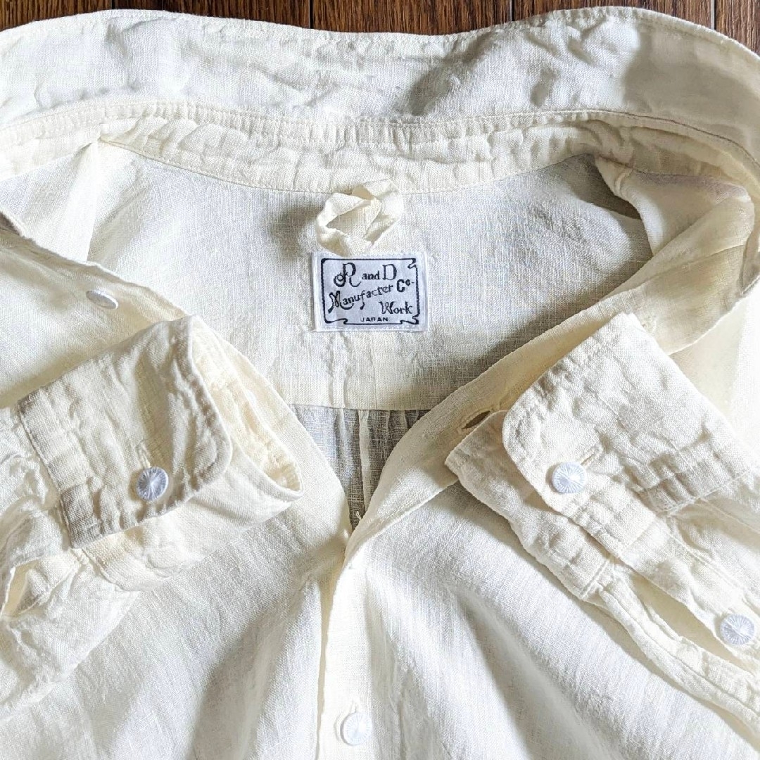 美品♪オールドマンズテーラー R&D.M.Co- リネンシャツ ホワイト 美品♪オールドマンズテーラー R&D.M.Co- リネンシャツ ホワイト