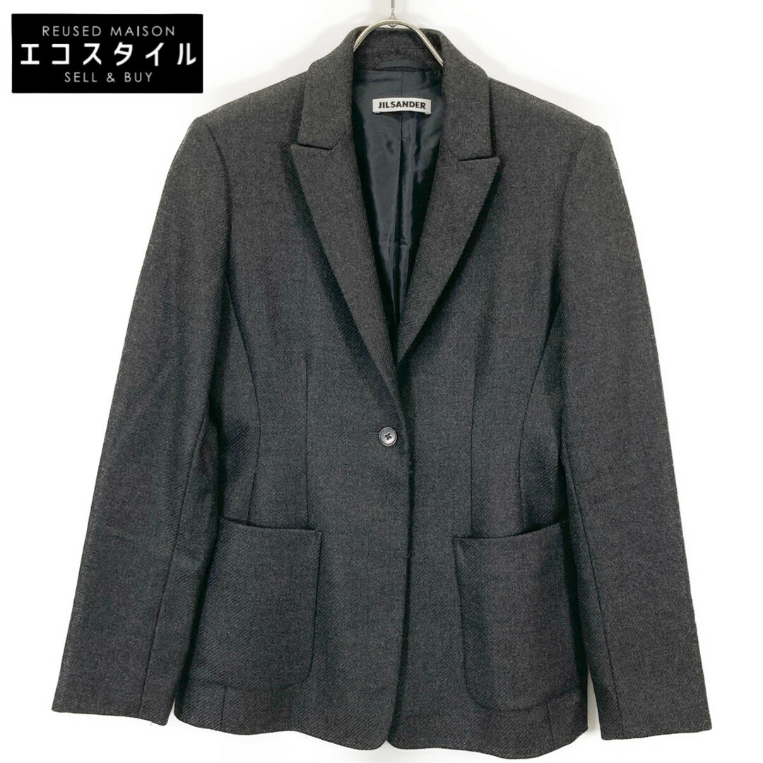 JIL SANDER - ジルサンダー BW150210 グレー ウール×カシミヤ センターベント 2B JIL SANDER - ジルサンダー BW150210 グレー ウール×カシミヤ センターベント 2B
