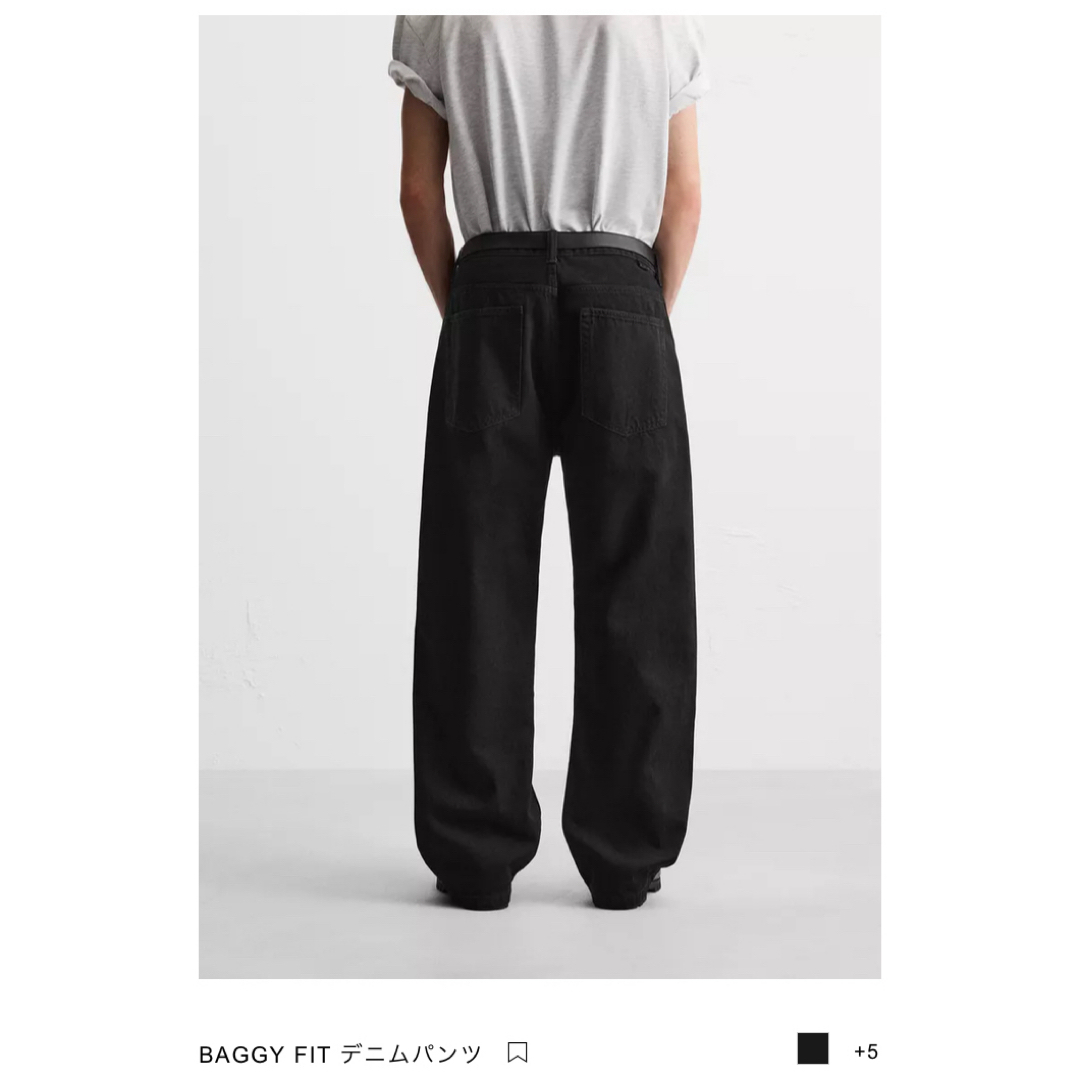 ZARA - ZARA ザラ メンズ バギー デニム パンツ ブラック 美品 ZARA - ZARA ザラ メンズ バギー デニム パンツ ブラック 美品