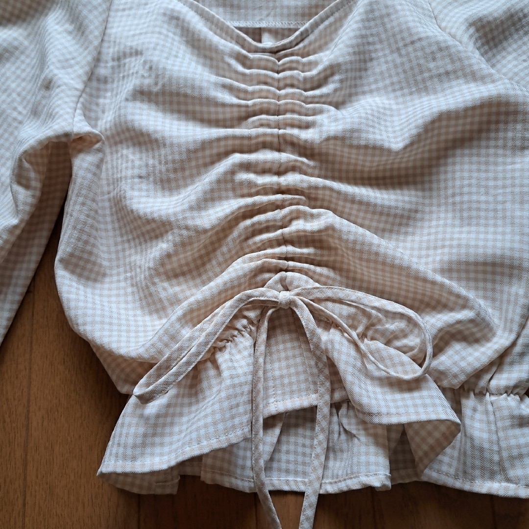 INGNI - INGNI 美品♡ギャザーシャーリングブラウス ギンガム INGNI - INGNI 美品♡ギャザーシャーリングブラウス ギンガム
