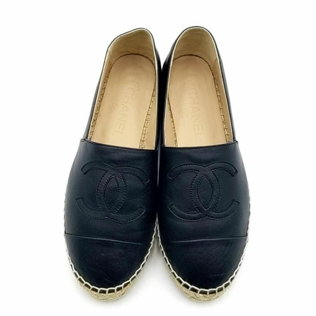 CHANEL - 美品 シャネル CHANEL エスパドリーユ ココマーク 10 CHANEL - 美品 シャネル CHANEL エスパドリーユ ココマーク 10
