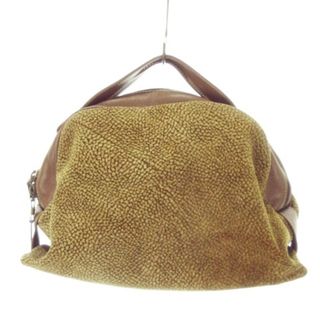 ボルボネーゼ PATENTED redwall ハンドバッグ うずら柄 茶(ハンドバッグ)