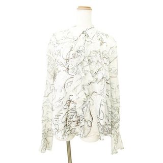 ESCADA - エスカーダ ESCADA 総柄フリルシフォンブラウス シルク ESCADA - エスカーダ ESCADA 総柄フリルシフォンブラウス シルク