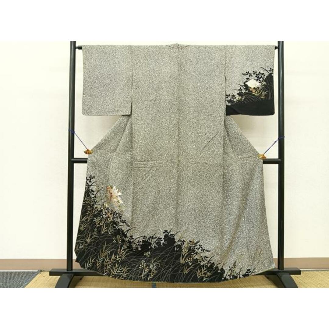 平和屋着物□訪問着 刺繍 草花文 たたき染め 金彩 正絹 逸品 平和屋着物□訪問着 刺繍 草花文 たたき染め 金彩 正絹 逸品
