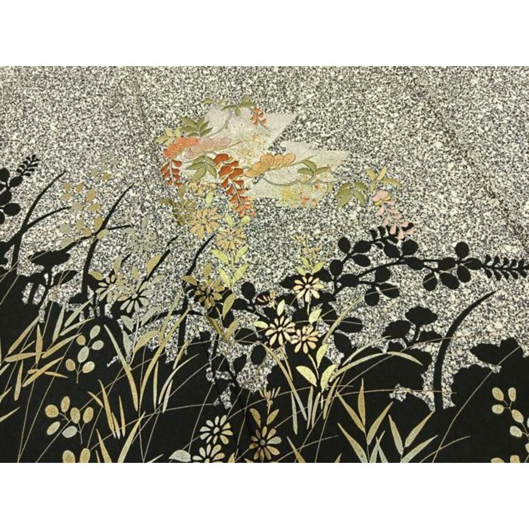 平和屋着物□訪問着 刺繍 草花文 たたき染め 金彩 正絹 逸品 平和屋着物□訪問着 刺繍 草花文 たたき染め 金彩 正絹 逸品