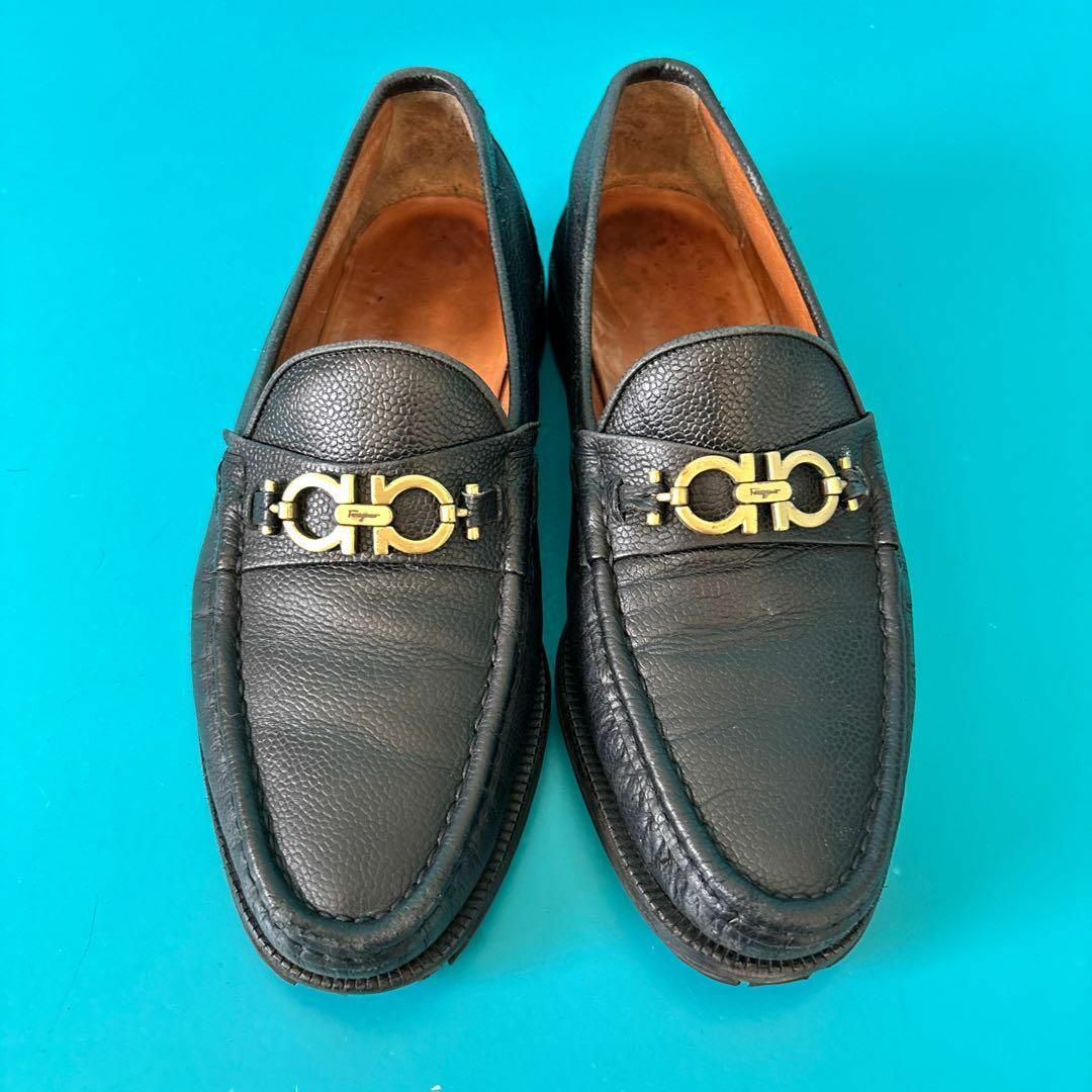 Salvatore Ferragamo - フェラガモ 黒 シボレザー ローファー Salvatore Ferragamo - フェラガモ 黒 シボレザー ローファー