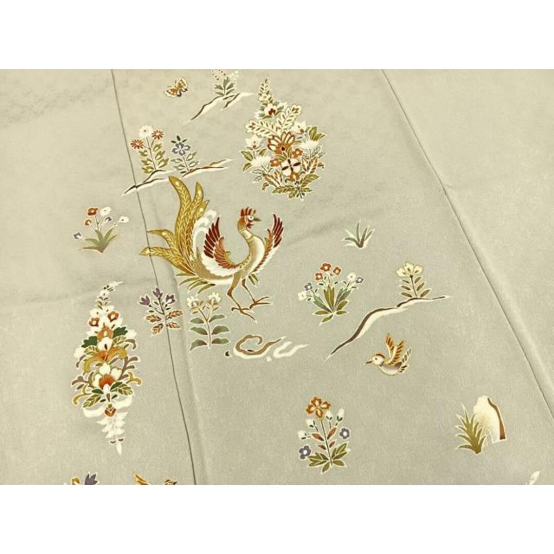 平和屋着物□訪問着 駒刺繍 鳳凰花蝶文 金彩 正絹 逸品 平和屋着物□訪問着 駒刺繍 鳳凰花蝶文 金彩 正絹 逸品