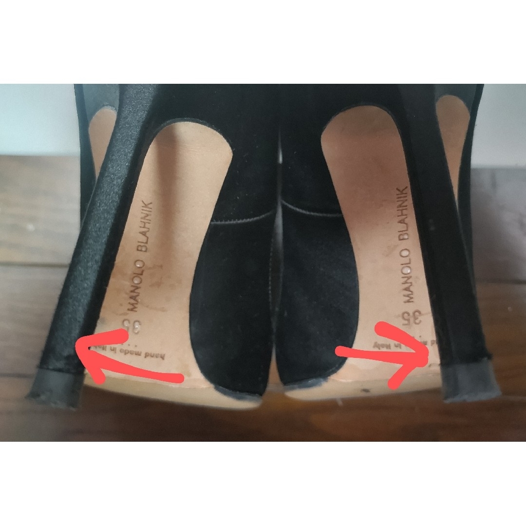 MANOLO BLAHNIK - «MANOLO BLAHNIK» ブラックサテン ハイヒール MANOLO BLAHNIK - «MANOLO BLAHNIK» ブラックサテン ハイヒール