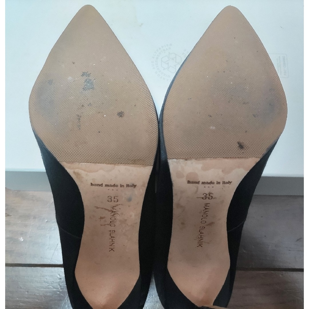 MANOLO BLAHNIK - «MANOLO BLAHNIK» ブラックサテン ハイヒール MANOLO BLAHNIK - «MANOLO BLAHNIK» ブラックサテン ハイヒール