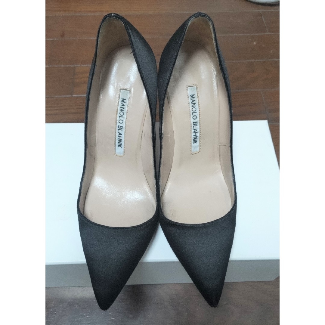 MANOLO BLAHNIK - «MANOLO BLAHNIK» ブラックサテン ハイヒール MANOLO BLAHNIK - «MANOLO BLAHNIK» ブラックサテン ハイヒール