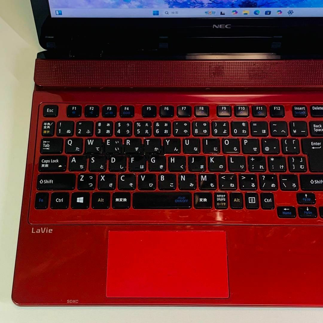 NEC - Core i7✨SSD1TB✨16GB✨オフィス✨NEC✨レッド✨ノート NEC - Core i7✨SSD1TB✨16GB✨オフィス✨NEC✨レッド✨ノート