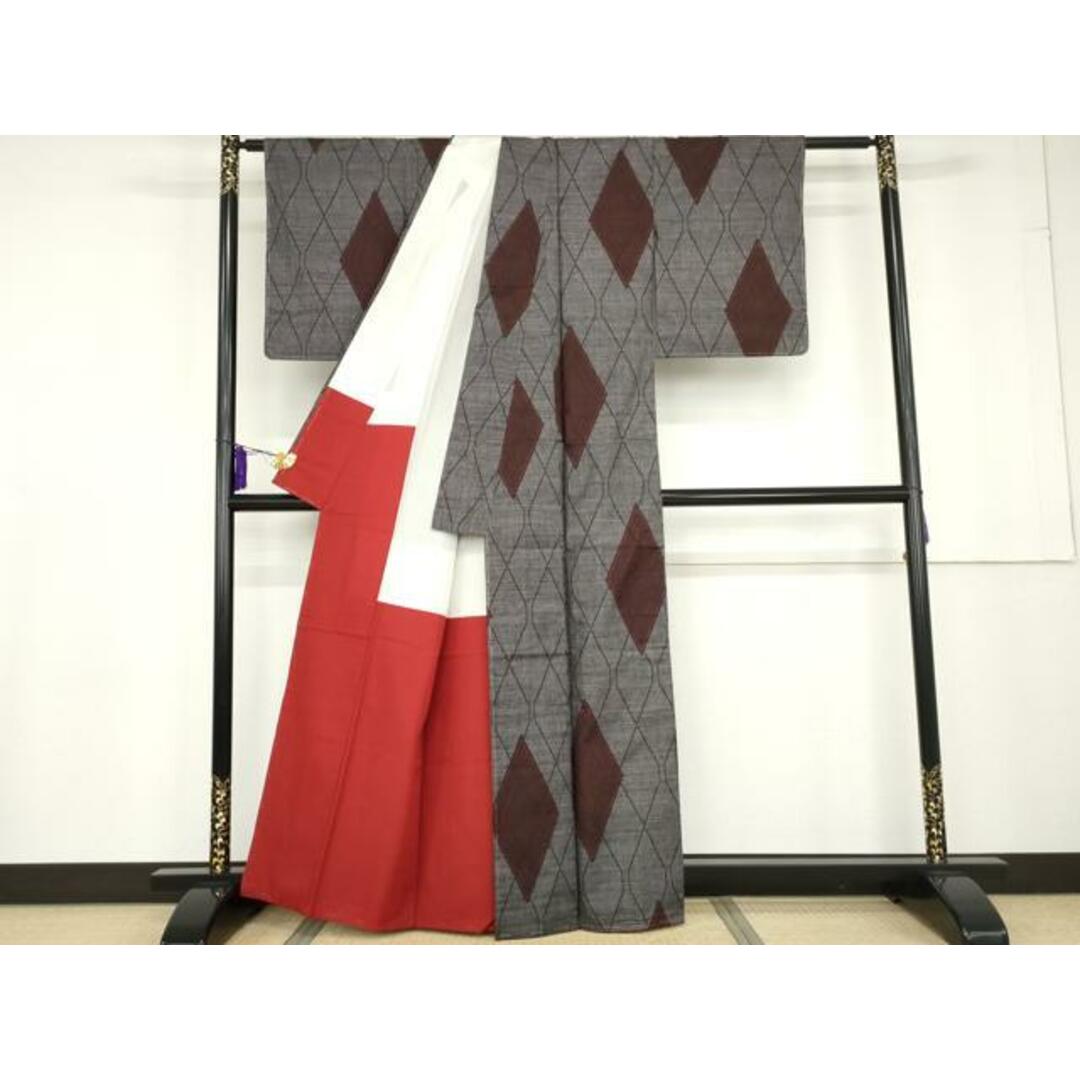 平和屋着物□本場大島紬 7マルキ 菱文 正絹 逸品 未使用 平和屋着物□本場大島紬 7マルキ 菱文 正絹 逸品 未使用