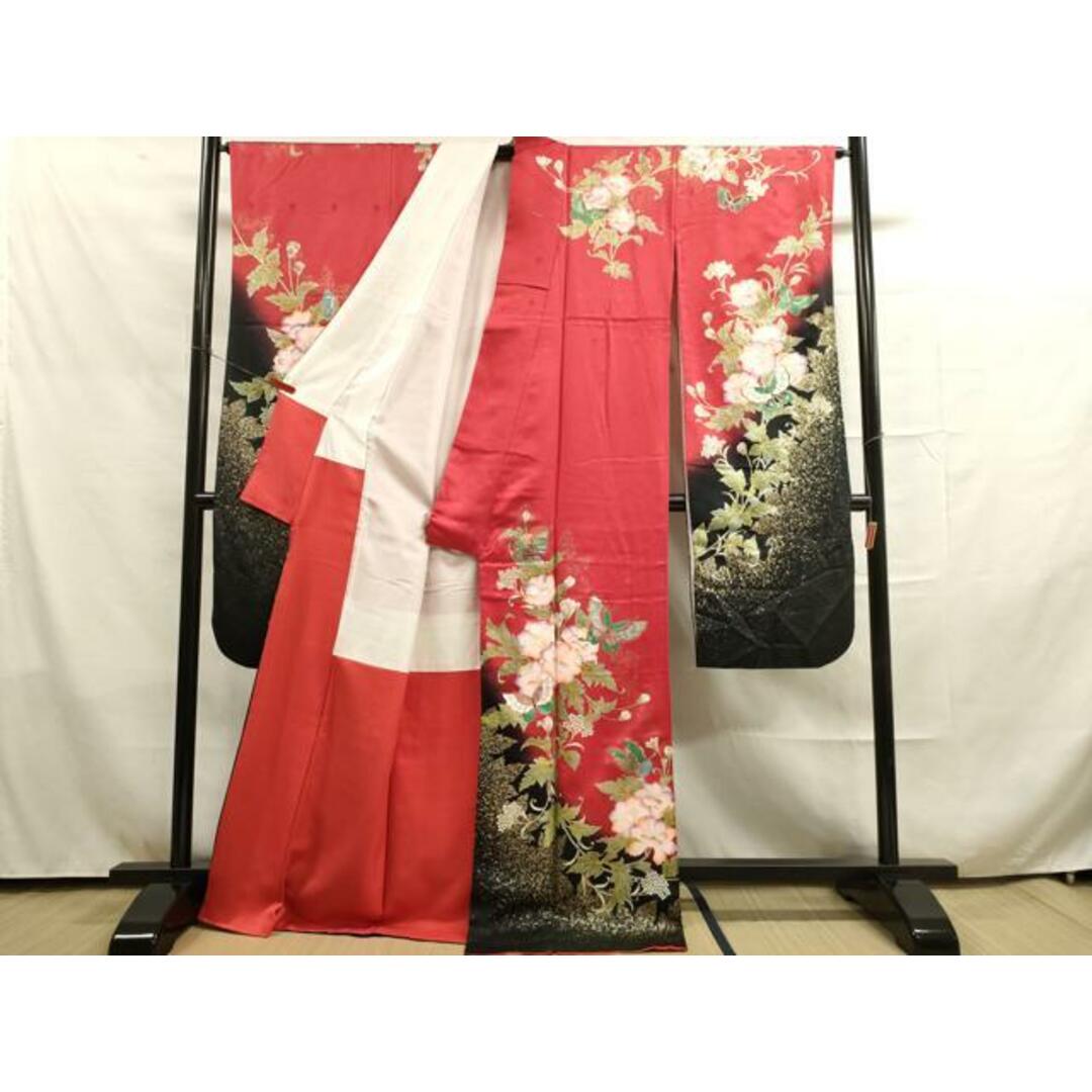 平和屋着物□豪華振袖 花蝶文 暈し染め 金銀彩 正絹 逸品 平和屋着物□豪華振袖 花蝶文 暈し染め 金銀彩 正絹 逸品