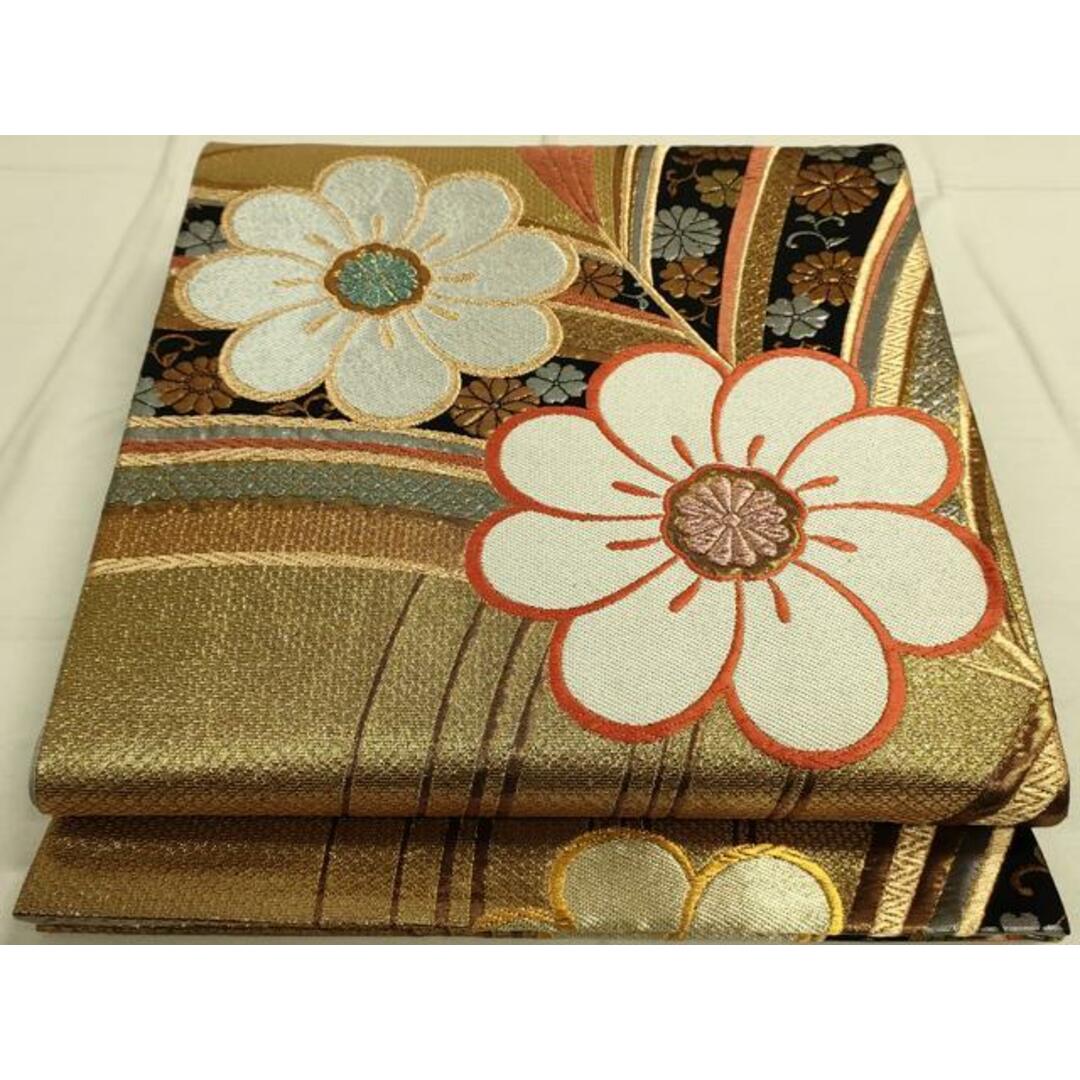 平和屋着物◎六通柄袋帯 唐織 吉祥花文 金銀糸 正絹 逸品 平和屋着物◎六通柄袋帯 唐織 吉祥花文 金銀糸 正絹 逸品