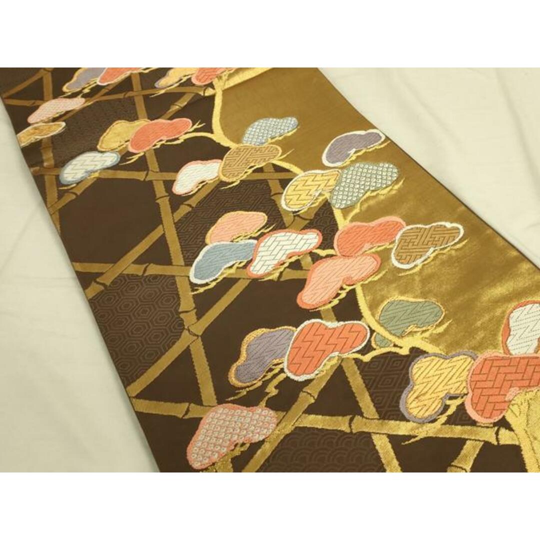 平和屋着物◎六通柄袋帯 唐織 松文 金糸 引箔 正絹 逸品 平和屋着物◎六通柄袋帯 唐織 松文 金糸 引箔 正絹 逸品