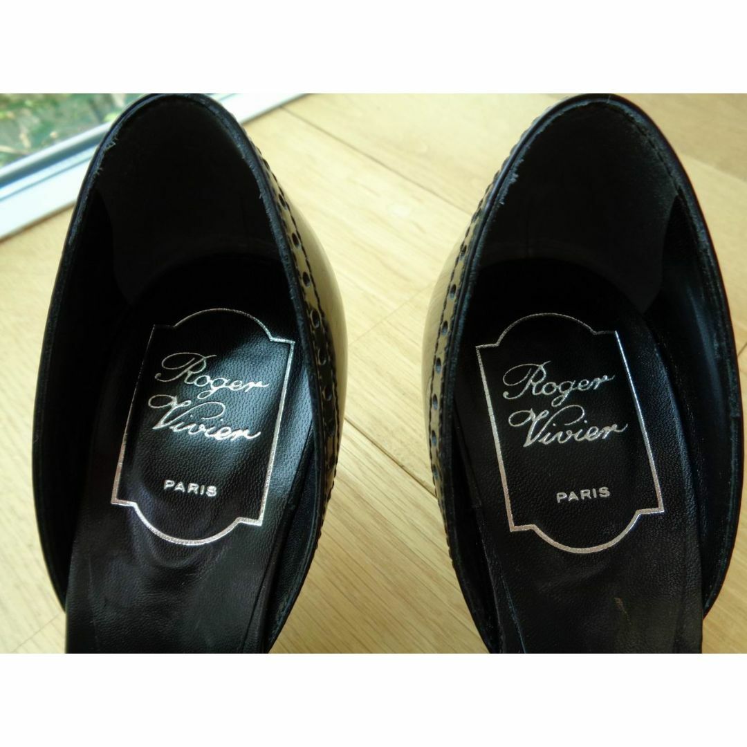 ROGER VIVIER - 【美品】ロジェヴィヴィエ オープントゥパンプス ROGER VIVIER - 【美品】ロジェヴィヴィエ オープントゥパンプス