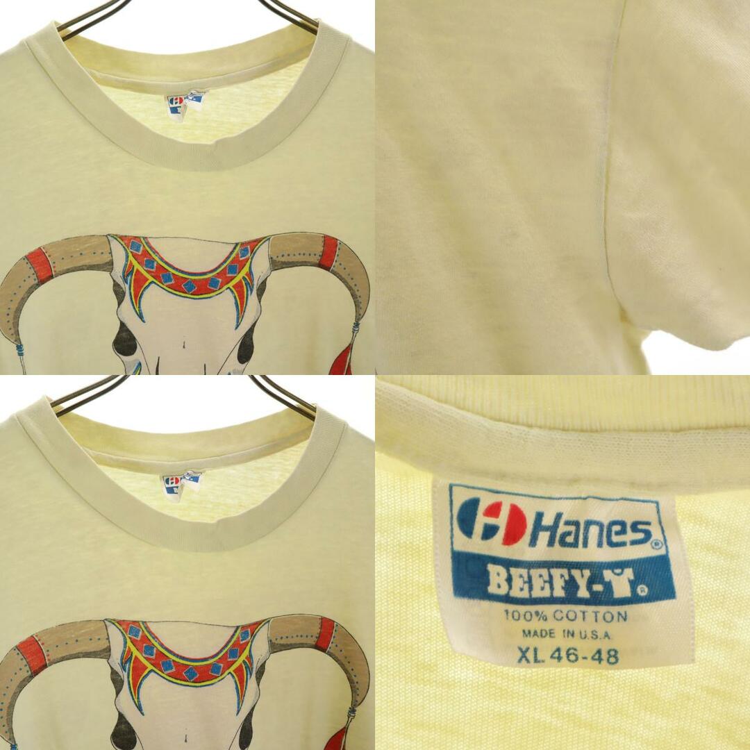Hanes - 古着 Hanes ヘインズ 80s 90s オールド USA製 スカル Hanes - 古着 Hanes ヘインズ 80s 90s オールド USA製 スカル