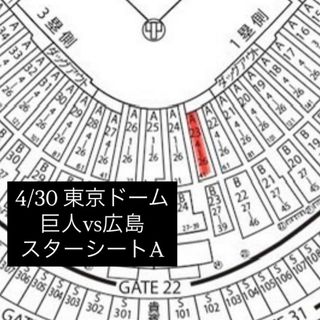読売ジャイアンツ - 4/2 巨人vs阪神 東京ドーム オーロラシートB 読売ジャイアンツ - 4/2 巨人vs阪神 東京ドーム オーロラシートB