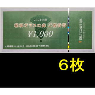 箱根ガラスの森 優待券 6000円分 2026年2月期限 -i(美術館/博物館)
