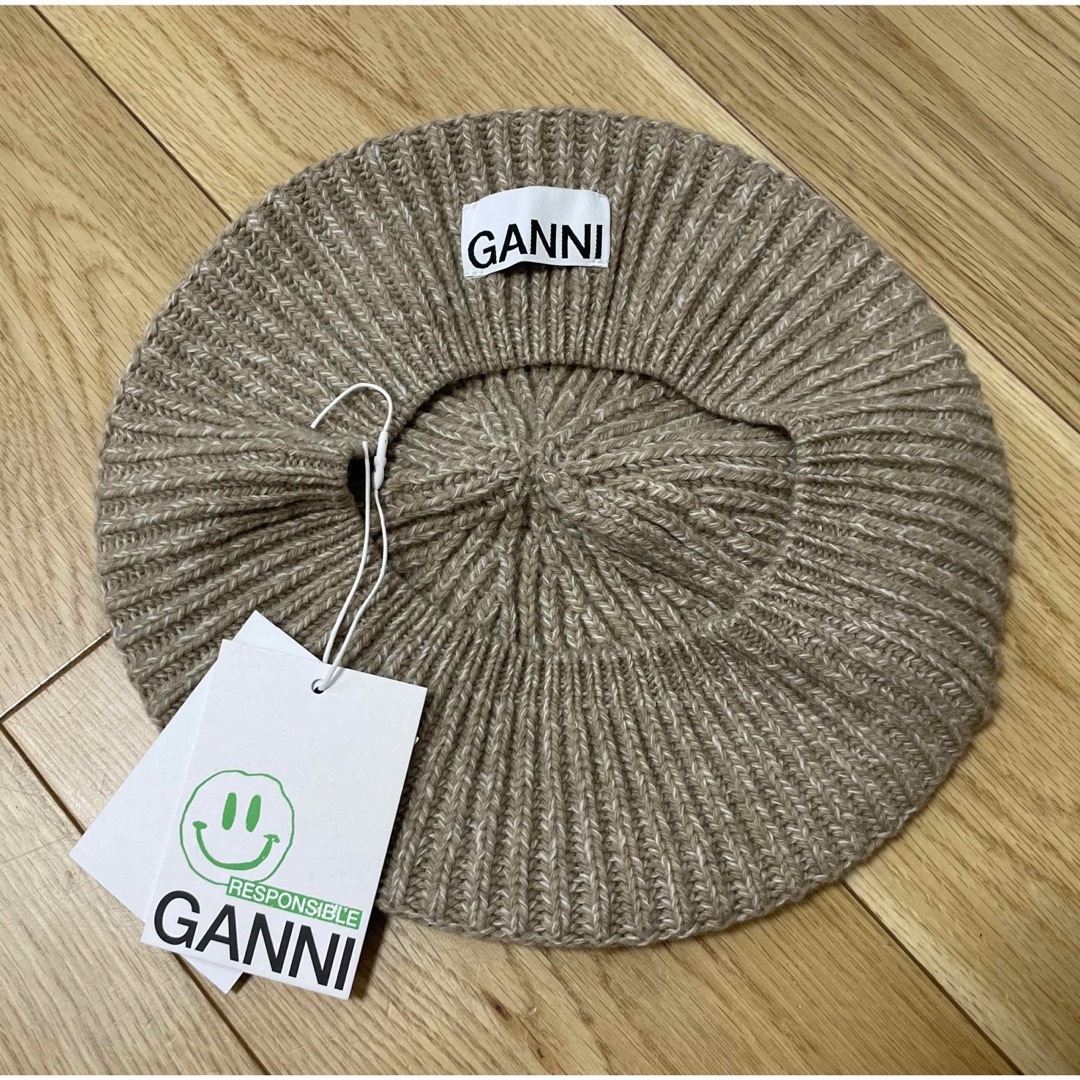 GANNI - Ganni ベレー帽 Petrified oak ベージュの通販 by shop GANNI - Ganni ベレー帽 Petrified oak ベージュの通販 by shop
