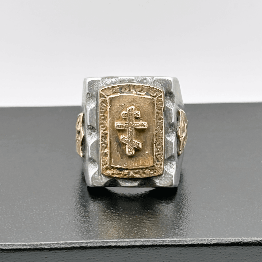 ヴィンテージ メキシカンバイカーリング ホーリークロス 19号 美品 希少 ヴィンテージ メキシカンバイカーリング ホーリークロス 19号 美