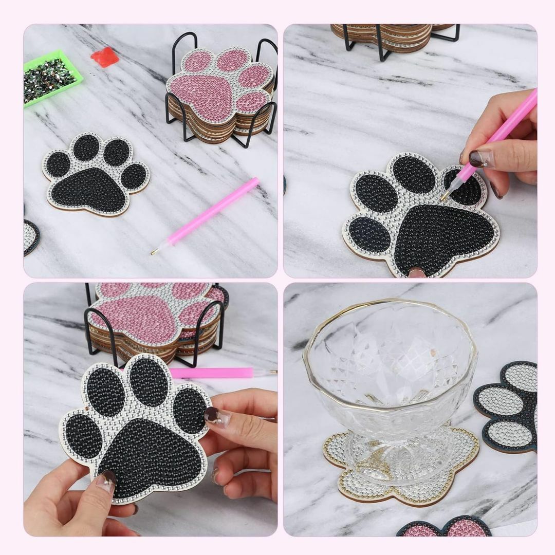 Sitengle ダイヤモンドアート コースター キット8個入 ビーズ Sitengle ダイヤモンドアート コースター キット8個入 ビーズ