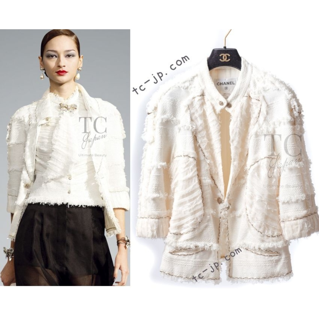 CHANEL - シャネル ジャケット CHANEL アイボリー クリーム CHANEL - シャネル ジャケット CHANEL アイボリー クリーム