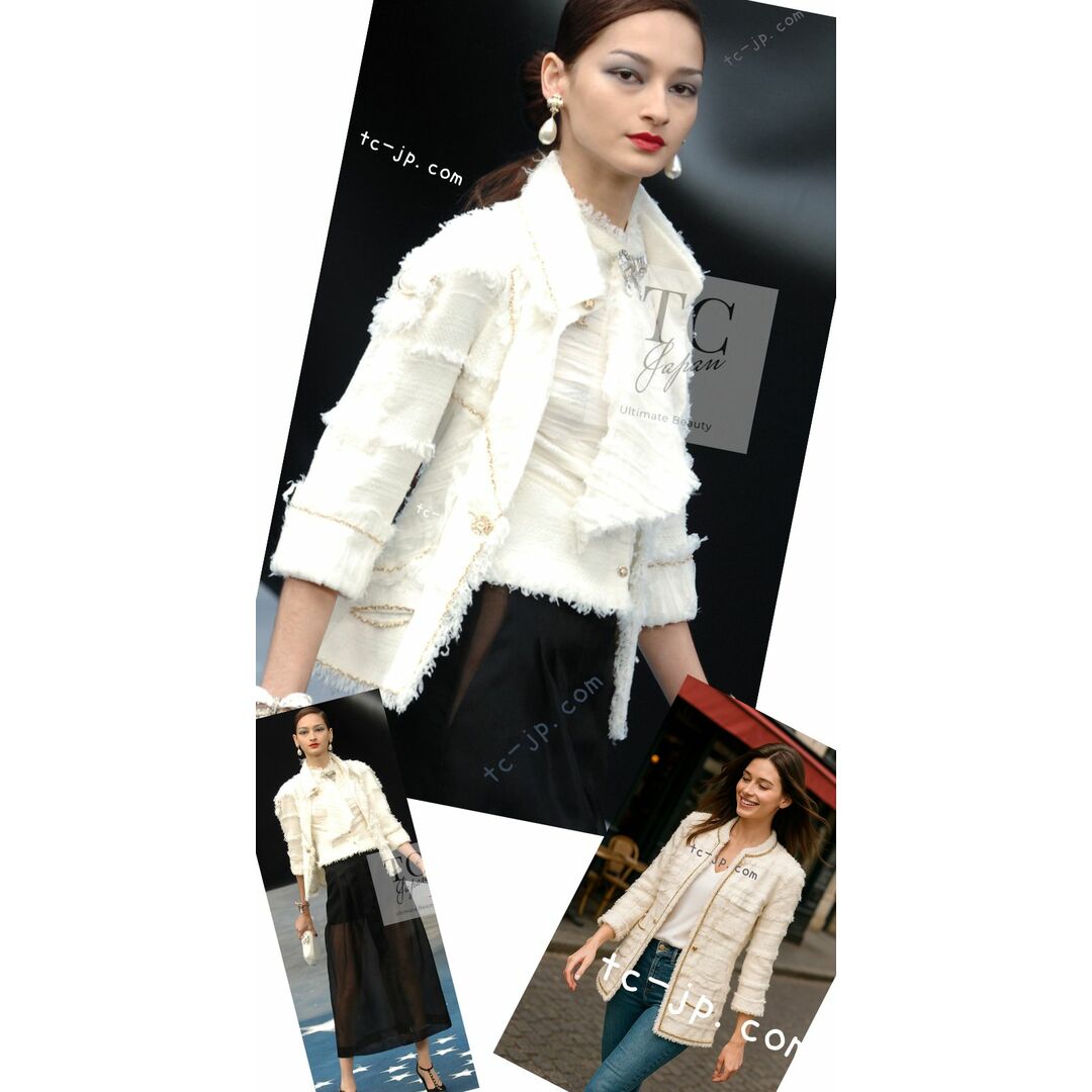 CHANEL - シャネル ジャケット CHANEL アイボリー クリーム CHANEL - シャネル ジャケット CHANEL アイボリー クリーム