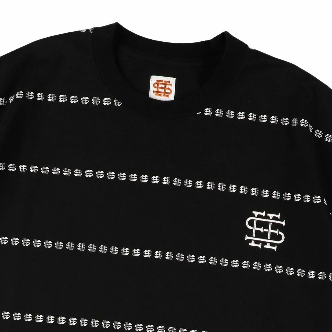 SEE SEE - SEE SEE SUPER BIG FLAT S LOGO ボーダーT 黒 XLの SEE SEE - SEE SEE SUPER BIG FLAT S LOGO ボーダーT 黒 XLの