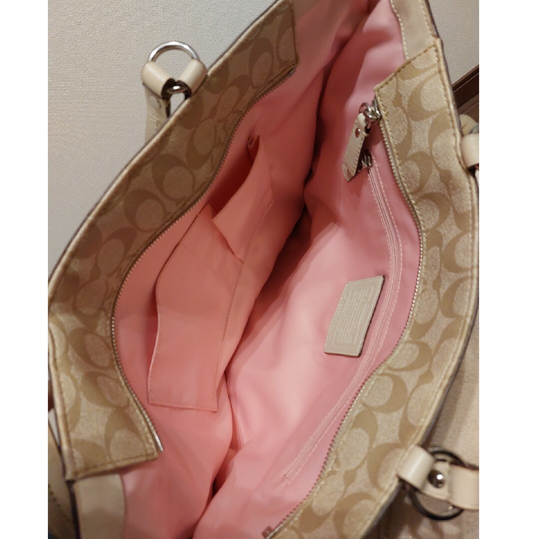COACH - ⭐COACHコーチ⭐レザートートバッグ ロゴ ピンク の通販 COACH - ⭐COACHコーチ⭐レザートートバッグ ロゴ ピンク の通販