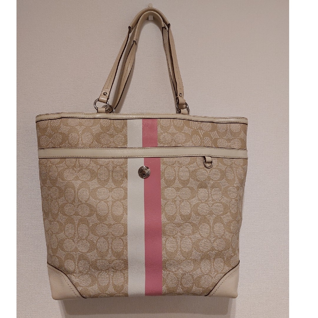 COACH - ⭐COACHコーチ⭐レザートートバッグ ロゴ ピンク の通販 COACH - ⭐COACHコーチ⭐レザートートバッグ ロゴ ピンク の通販