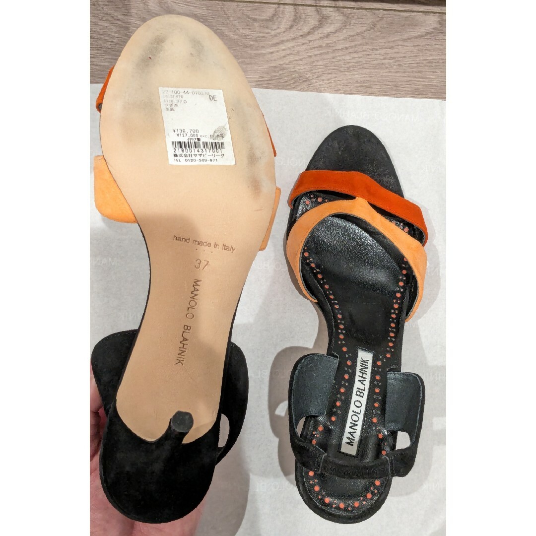 MANOLO BLAHNIK - 新品 MANOLO BLAHNIK サンダル イタリア製 MANOLO BLAHNIK - 新品 MANOLO BLAHNIK サンダル イタリア製