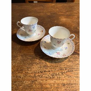 ナルミ(NARUMI)のナルミ ボーンチャイナ カップ＆ソーサー2客(グラス/カップ)