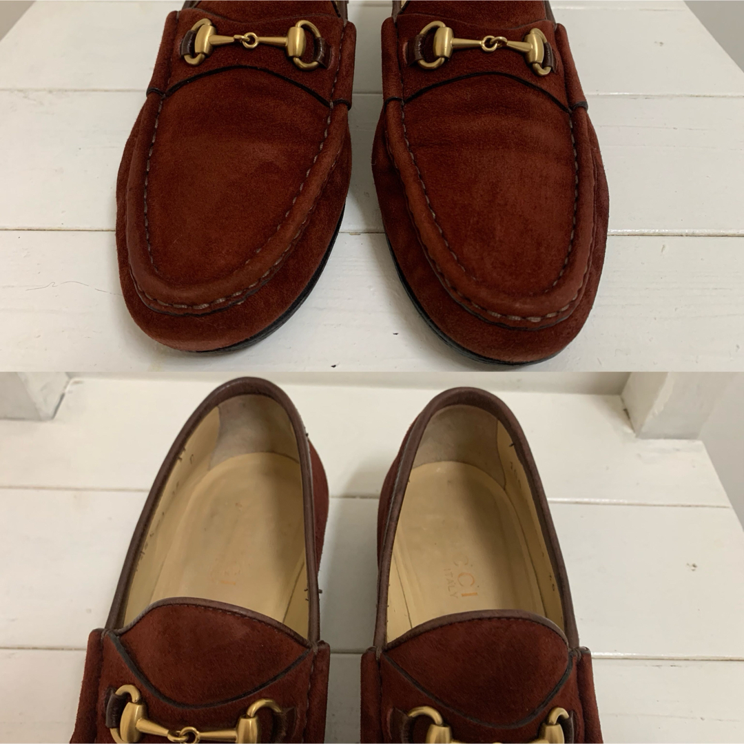 GUCCI - GUCCI VINTAGE ITALY製 ホースビット スエードレザー GUCCI - GUCCI VINTAGE ITALY製 ホースビット スエードレザー